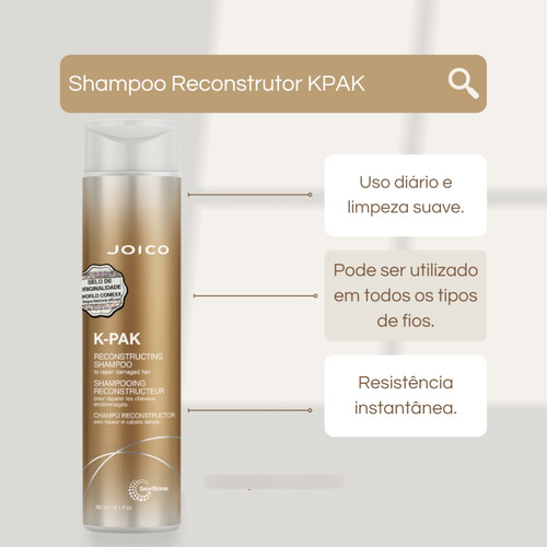 Kit Duo Joico K-pak Smart Release (shampoo E Máscara)
