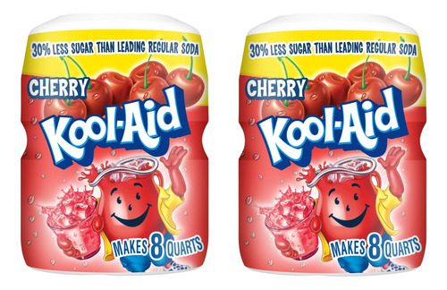 2 Kool Aid En Polvo Sabor Cereza 538g Importado