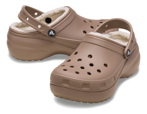 Zueco Crocs Mujer Lined Chiporro Platform Café Crocs