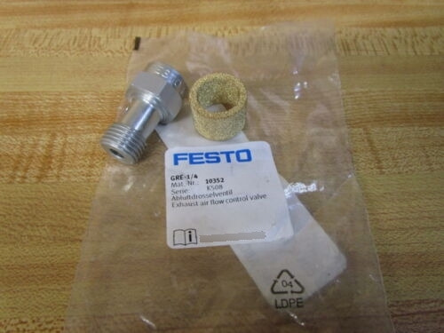 Festo Gre-1/4 Exhaust Air Flow Control Valve 10352 (pack Yyj