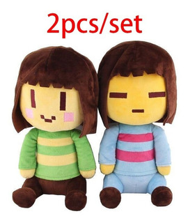 2pcs Undertale Frisk Chara Peluche Muñeca Cumpleaño Regalo