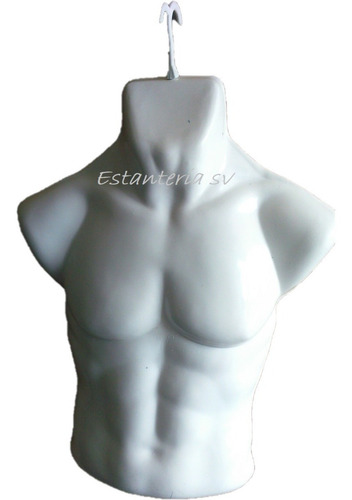 4 Maniqui Exhibidor Playera Torso  Hombre Plastico 4 Pzas