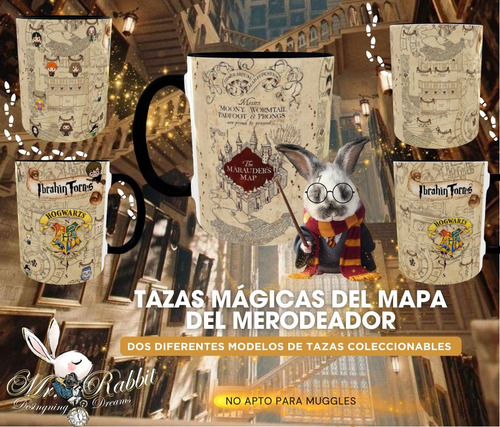 Taza Mágica Con El Mapa Del Merodeador De Harry Potter
