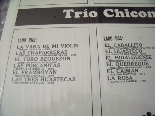 Lp Trio Chicontepec, La Huasteca Canta Lp (Usado)
