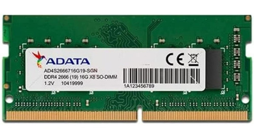 Memoria Ram Adata Ddr4 2666mhz 16gb So-dimm Para Laptop