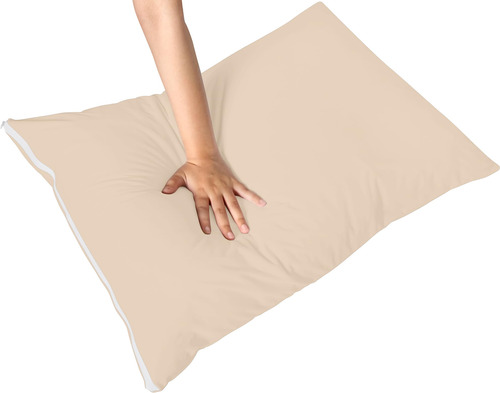Protectores De Almohada Estandar Impermeable Con Cremallera Beige Liso