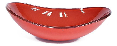 Cuba De Vidro Oval 55cm Vermelho Ferrari