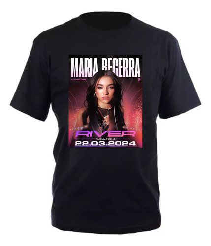 Remera María Becerra - Manga Corta Unisex - 22 Y 23 De Marzo