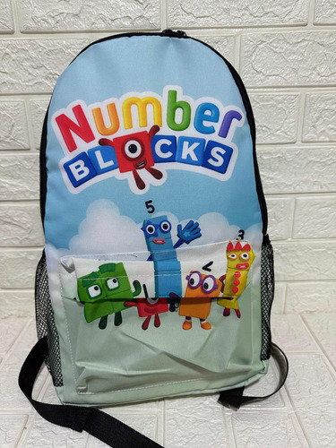 Mochila Escolar Numberblocks Dibujos Niños Animados 1 A 5
