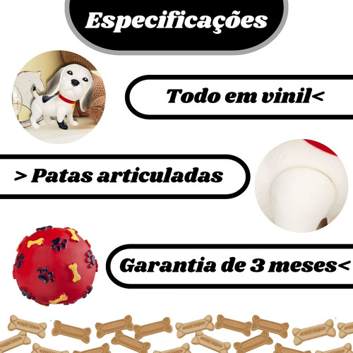 Brinquedo Boneco Cachorrinho Beagle Super Realista Em Vinil