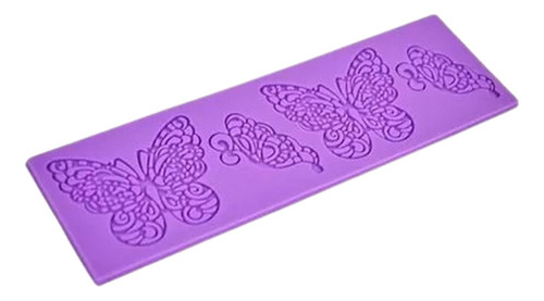 Molde De Silicon Para Encaje De Azúcar Color Violeta