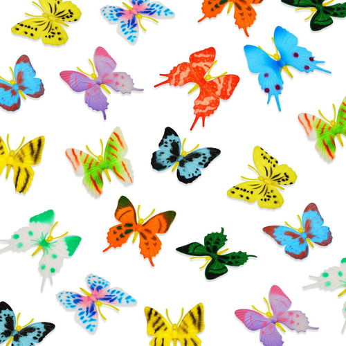 48 Piezas Mariposas Plástico Juguete Mariposas Figuras Arte