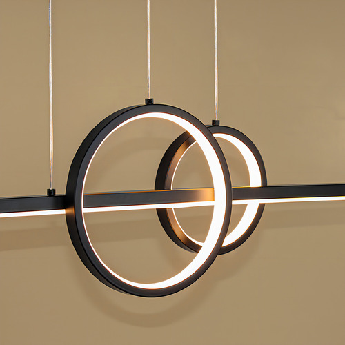 Pendente Led Linear Preto 90cm Pd2011