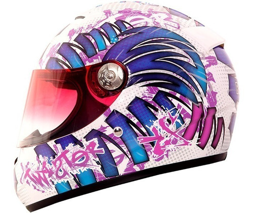 Casco Moto Mujer Rocket Force S09-twister Blanco Cert