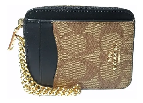 Cartera Monedero Para Dama Coach Original Zip Card Case