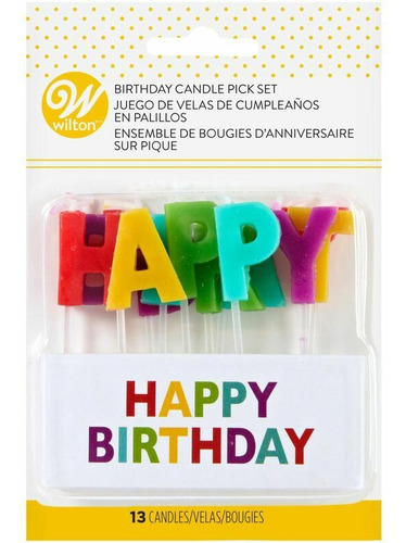 Velas Cumpleaños Happy Birthday Wilton 2811-702