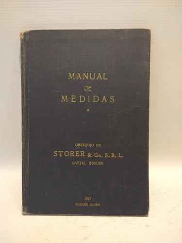 Manual De Medidas Anatolio Ernitz Storer & Cia