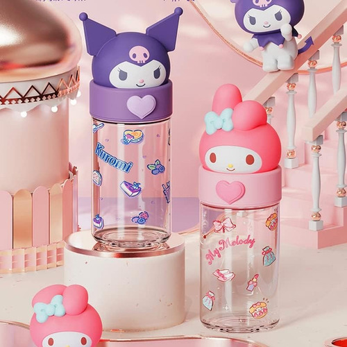 Botella De Agua Portátil 500ml Sanrio Personajes Color Melody