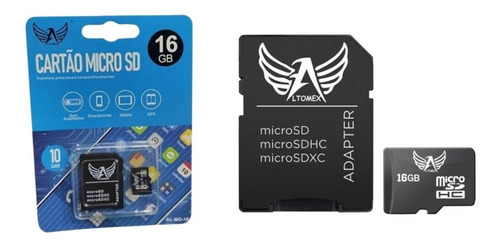 Imagem 1 de 5 de Cartão De Memória Micro Sd 16gb Classe 10 Altomex