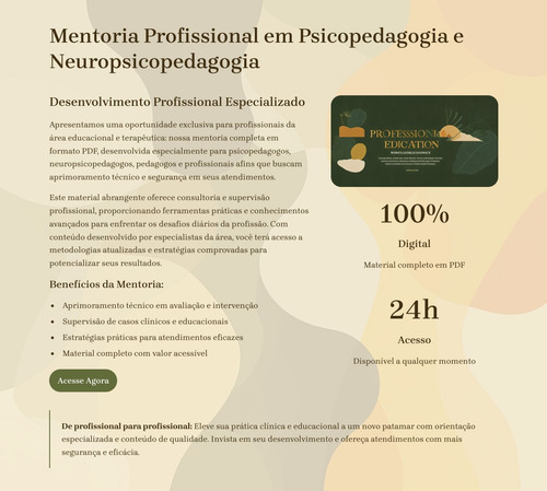 Mentoria Em Psicopedagogia E Neuropsicopedagogia, Curso Pdf
