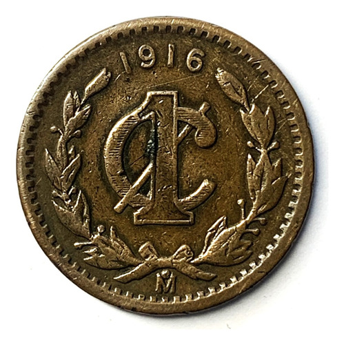 1 Centavo 1916 Mo  Fecha Clave