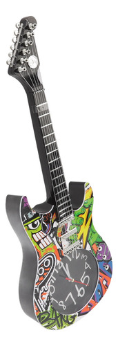 Reloj De Pared Con Forma De Guitarra Que Simula El Tiempo, D