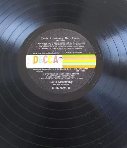 Louis Armstrong Rare Items (solo Disco, No Carátula)