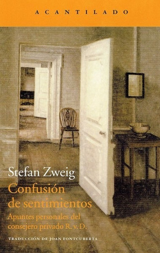 Imagen 1 de 3 de Confusión De Sentimientos, Stefan Zweig, Acantilado