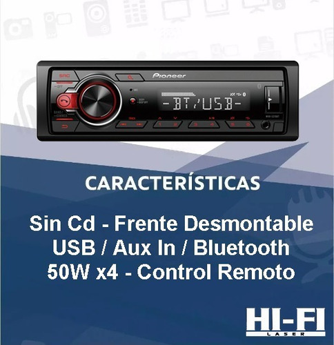 Stereo Pioneer Mvh-s21bt - Usb / Bt / Sd / Aux In - 50w X4