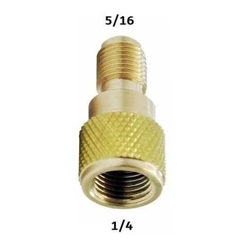 Adaptador P/ Mangueira Manifold Gas R410 Para R22 5/16 X 1/4
