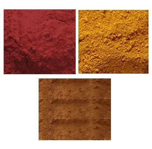 Óxido Hierro Rojo, Amarillo O Adobe Pack 3 Kg. Envio Gratis.