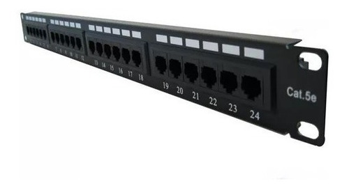 Patch Panel 24 Puertos Rj-45 Cat. 5e. P24t-k11-cec/bk Dixon