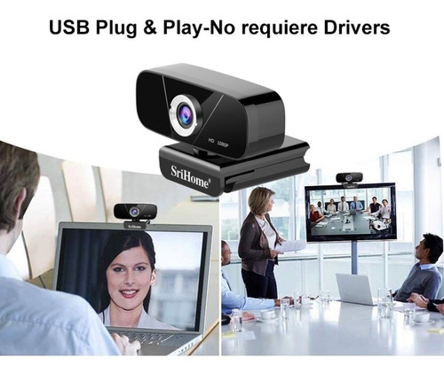 Cámara Web Full Hd1080p-plug And Play, Micrófono Incorporado