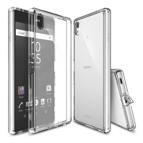 Funda Xperia Z5 Premium Ringke Fusion Tapa Antipolvo + Micas