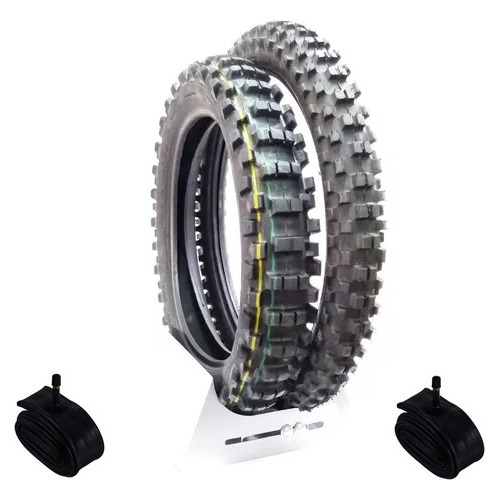 Par Pneu Falcon Trilha 110/90-17 | 90/90-21 Com Camaras