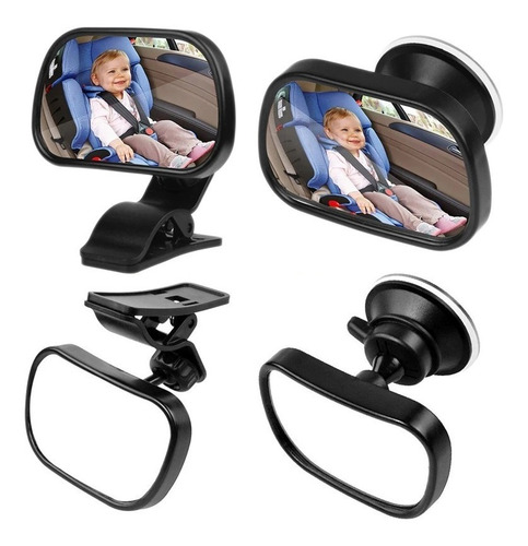 Espejo Retrovisor De Auto Para Bebé Con Ventosa Y Pinza