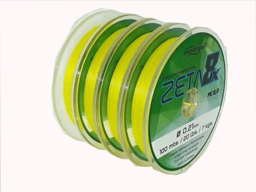 Multifilamento Pesca Zeta 8 Z8 Premiun 0.41mm 65lb X 100 M