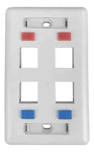Espelhos 4x2 Fixo Branco Com 4 Saídas Rj45 Kit 30 Unidades