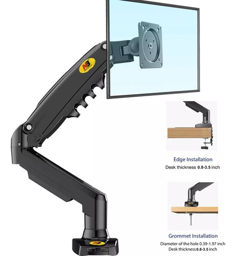 Soporte Monitor Neumático Escritorio Base Xl 17 32 Pulgadas