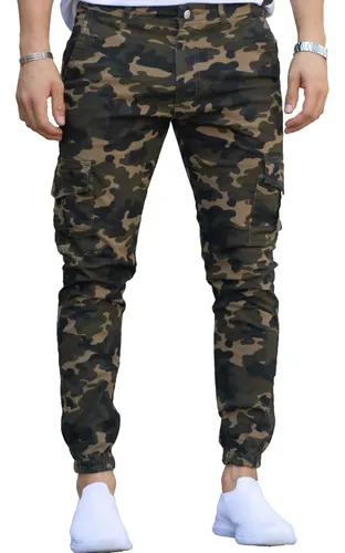 Pantalón de gabardina con outlet bolsillo camuflado al costado