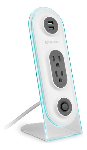 Aduro Dual Usb 2 Outlet Power Strip Carga Escritorio Soporte