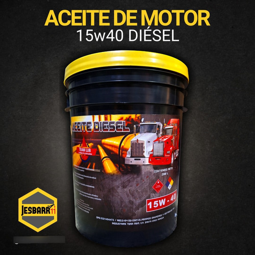 Paila Aceite 15w40 Diesel Teamlub