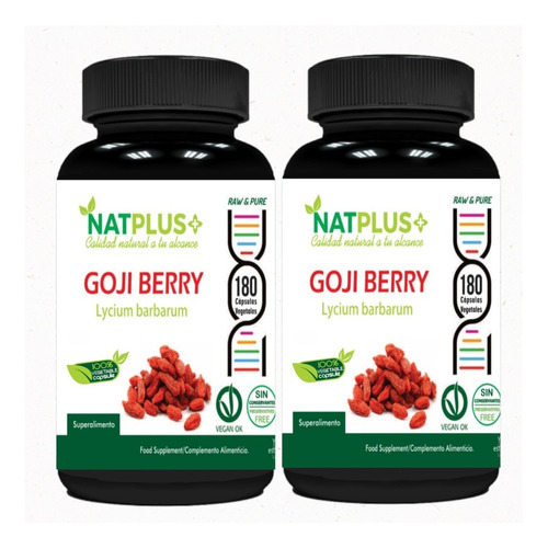 Goji Berry X 2 Frascos (pack) = 360 Cápsulas De 500mg