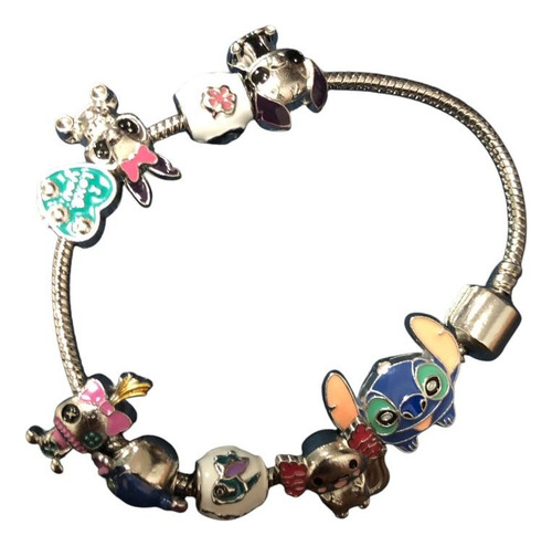 Pulsera Stitch Lilo Regalo Amor Charms Compatible Pandor Bra