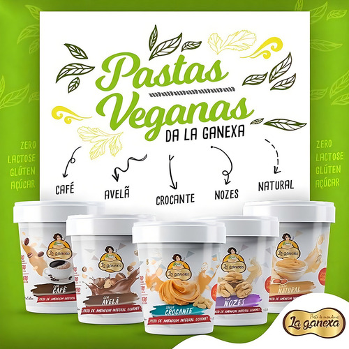 Pasta De Amendoim Integral La Ganexa Gourmet Natural 450g