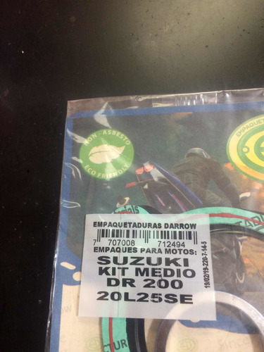 Imagen 5 de 5 de Kit Empacadura Suzuki Dr200 Hj200