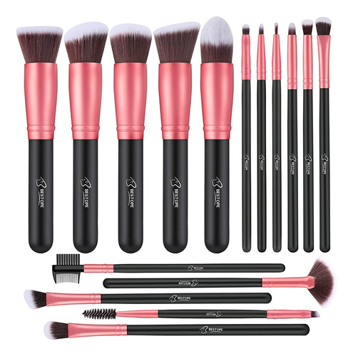 Set De Brochas De Maquillaje - 16 Piezas Bestope Pro Prem...