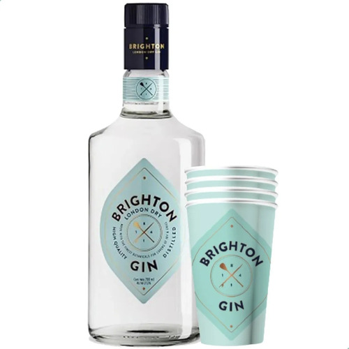 Promo 1 Gin Brighton London Dry Gin + Vasos Regalo