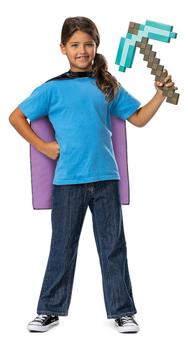 Espada Diamante Con Capa Enderman Minecraft Disguise Color Azul Acero