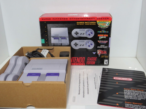 Snes Classic Edition Americano Com Poster + Fonte Nintendo 